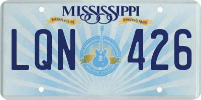 MS license plate LQN426