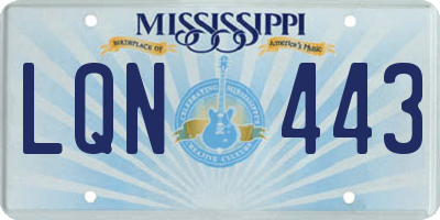 MS license plate LQN443