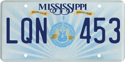 MS license plate LQN453