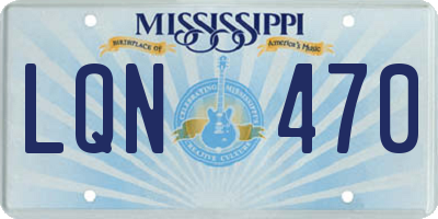 MS license plate LQN470