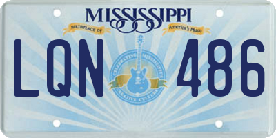 MS license plate LQN486