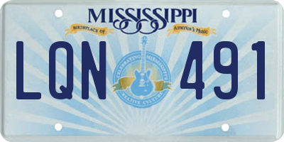 MS license plate LQN491