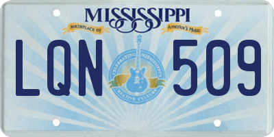 MS license plate LQN509