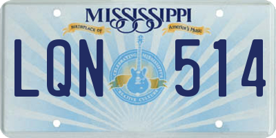 MS license plate LQN514