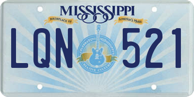 MS license plate LQN521