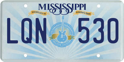 MS license plate LQN530