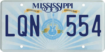 MS license plate LQN554