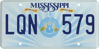 MS license plate LQN579