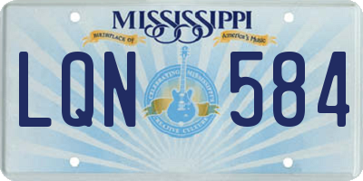 MS license plate LQN584