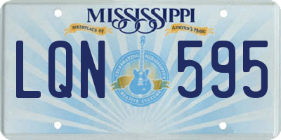 MS license plate LQN595