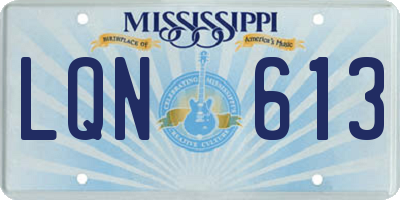 MS license plate LQN613