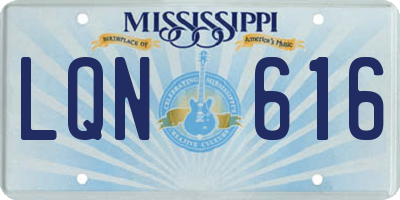 MS license plate LQN616