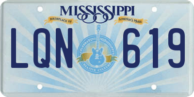 MS license plate LQN619
