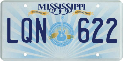 MS license plate LQN622