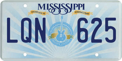 MS license plate LQN625