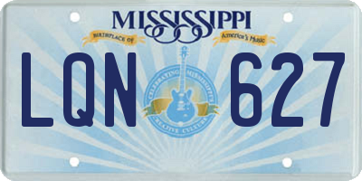 MS license plate LQN627