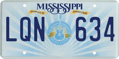 MS license plate LQN634