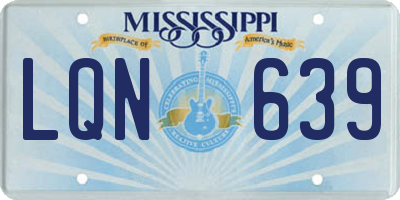 MS license plate LQN639