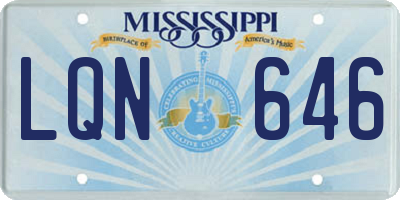 MS license plate LQN646