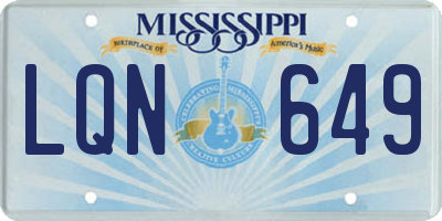 MS license plate LQN649