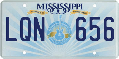 MS license plate LQN656