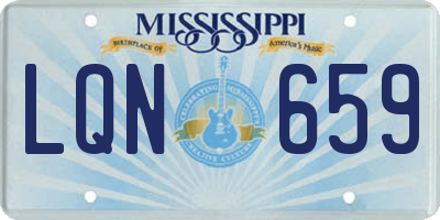 MS license plate LQN659