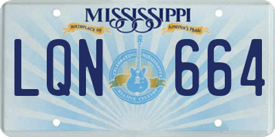 MS license plate LQN664