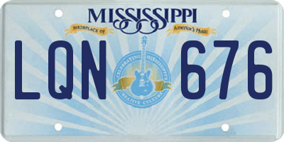 MS license plate LQN676