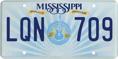MS license plate LQN709