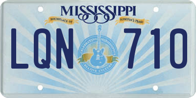 MS license plate LQN710
