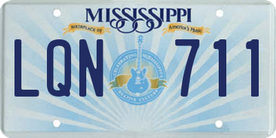 MS license plate LQN711