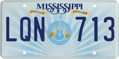 MS license plate LQN713