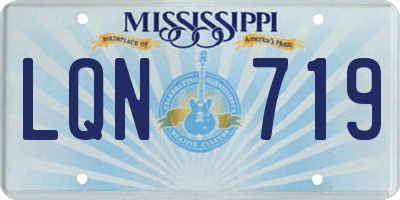 MS license plate LQN719