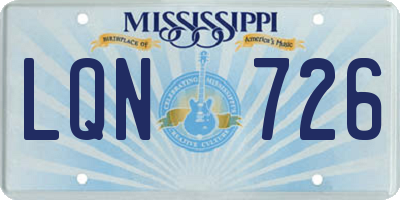 MS license plate LQN726