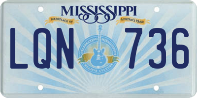 MS license plate LQN736
