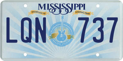 MS license plate LQN737