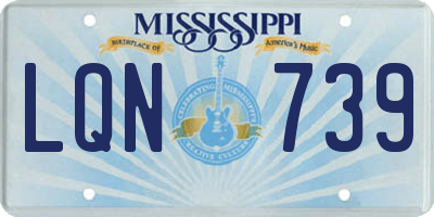 MS license plate LQN739