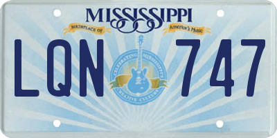 MS license plate LQN747