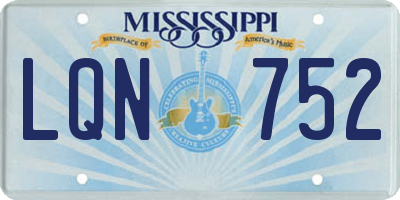MS license plate LQN752
