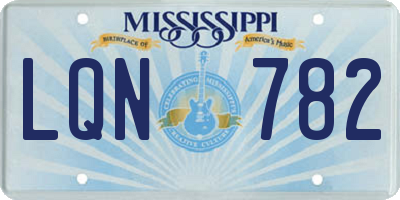 MS license plate LQN782