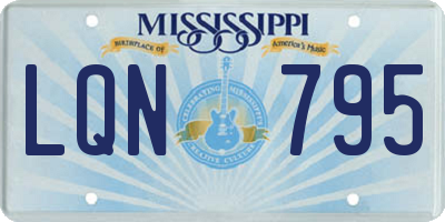 MS license plate LQN795
