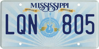 MS license plate LQN805