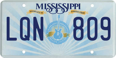 MS license plate LQN809