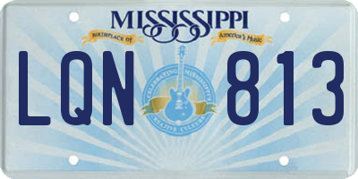 MS license plate LQN813