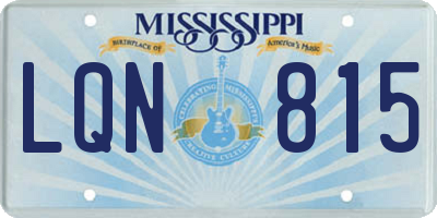MS license plate LQN815