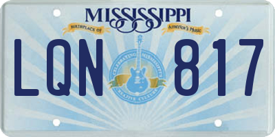 MS license plate LQN817