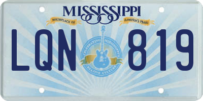 MS license plate LQN819