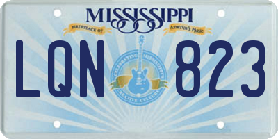 MS license plate LQN823