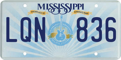 MS license plate LQN836