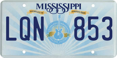 MS license plate LQN853